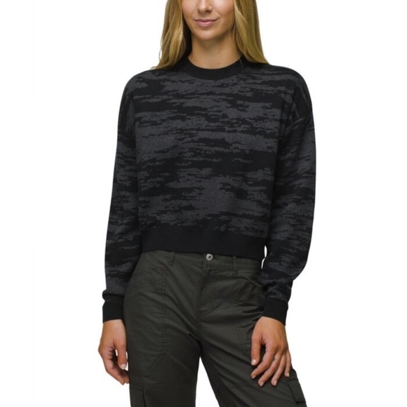 NWT - PRANA Women's Sun Fall Sweater black grey - medium - Picture 1 of 8